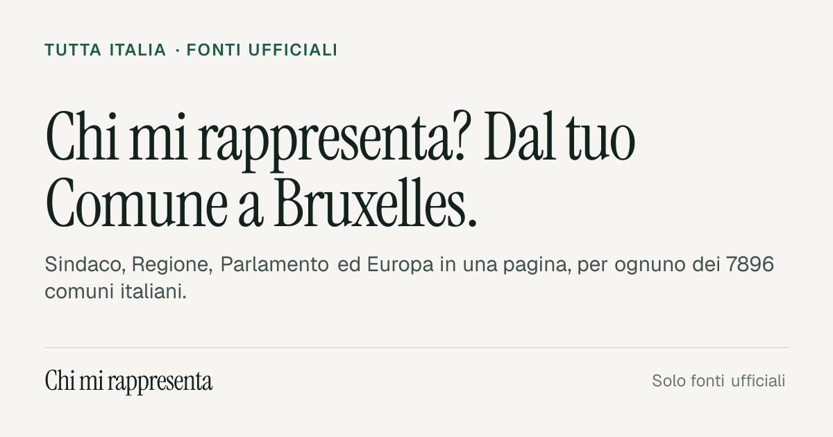 I built a site that tells Italians who represents them, from their town mayor to the European Parlia